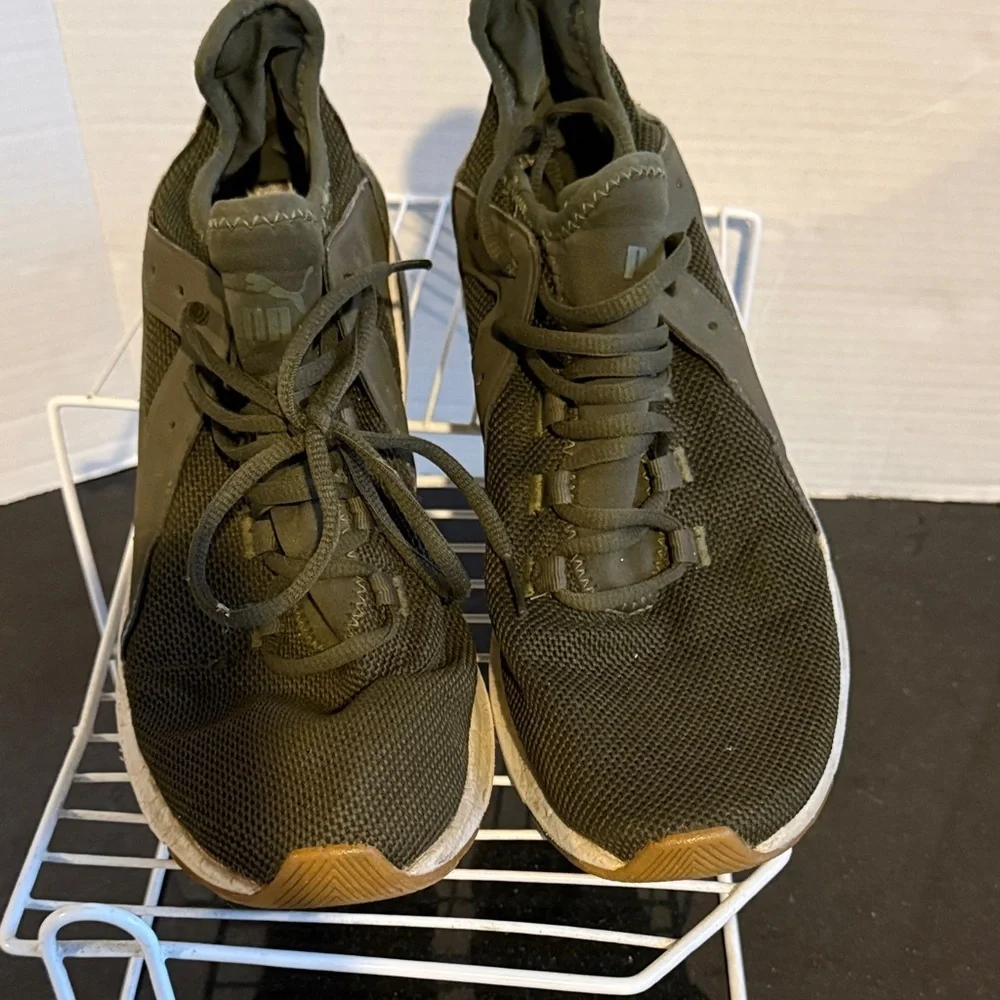 Puma Electron Street Sneakers Olive Green Men 10.5